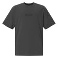 Load image into Gallery viewer, Olympus Men's Embroidered Oversized T-Shirt Black Text Logo
