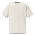 Load image into Gallery viewer, Olympus Men's Embroidered Oversized T-Shirt White Text Logo
