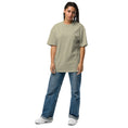 Load image into Gallery viewer, Olympus Women's Embroidered Oversized T-Shirt White Logo

