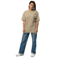 Load image into Gallery viewer, Olympus Women's Embroidered Oversized T-Shirt White Text Logo
