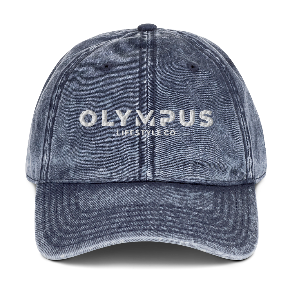 Olympus Vintage Style Cap White Logo
