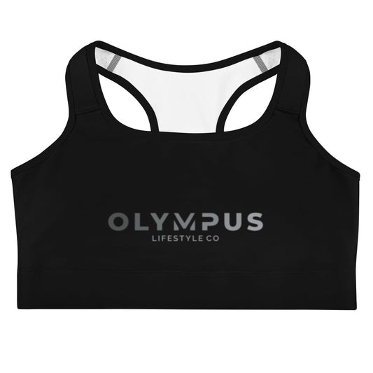 Olympus Women's Black Sports Bra Standard Text Logo