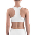Load image into Gallery viewer, Olympus Women's White Sports Bra Black Text Logo
