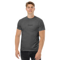 Load image into Gallery viewer, Olympus Men's Embroidered T-Shirt Black Text Logo
