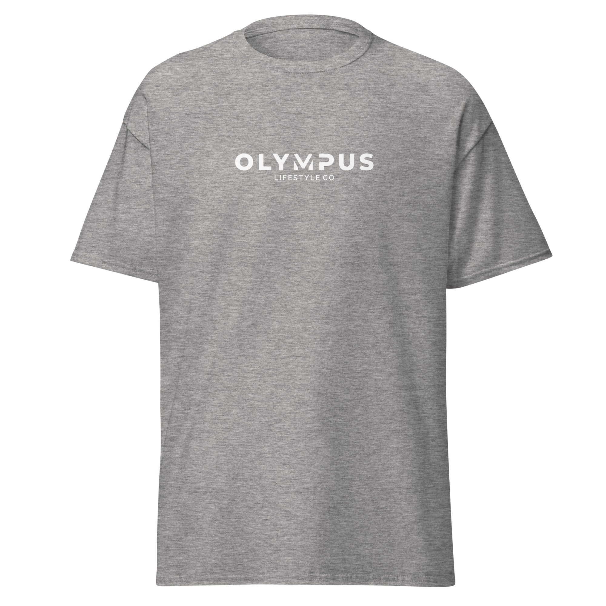 Olympus Men's Printed T-Shirt White Text Logo
