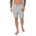 Load image into Gallery viewer, Olympus Men's Grey Fleece Shorts White Text Logo
