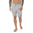 Load image into Gallery viewer, Olympus Men's Grey Fleece Shorts Black Text Logo

