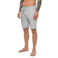 Load image into Gallery viewer, Olympus Men's Grey Fleece Shorts White Text Logo
