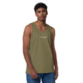 Load image into Gallery viewer, Olympus Men’s Tank Embroidered White Text Logo
