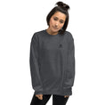 Load image into Gallery viewer, Olympus Women's Embroidered Crewneck Black Logo
