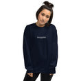 Load image into Gallery viewer, Olympus Women's Embroidered Crewneck White Text Logo
