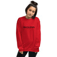 Load image into Gallery viewer, Olympus Women's Printed Crewneck Black Text Logo
