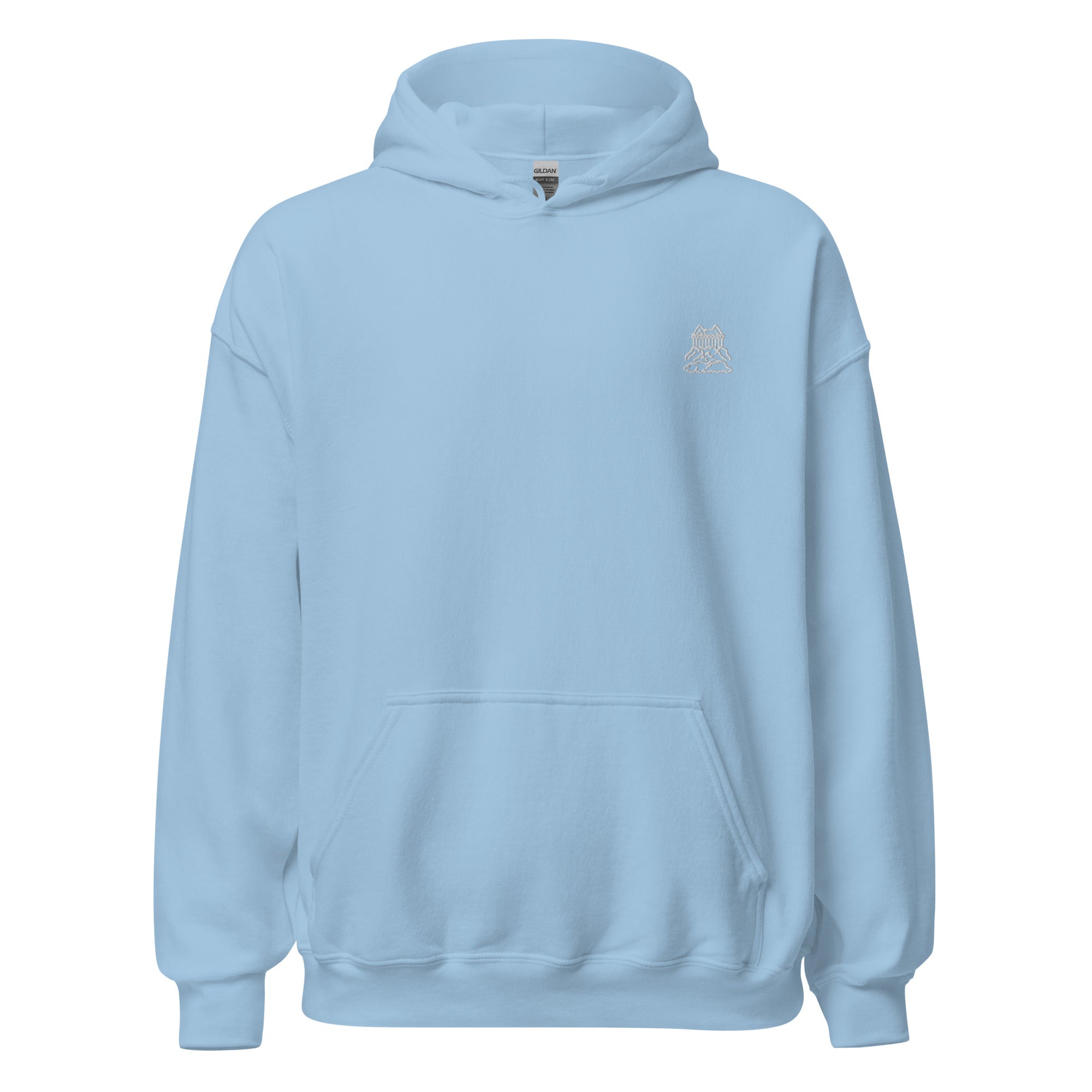 Olympus Men's Embroidered Hoodie White Logo