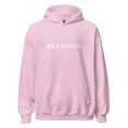 Load image into Gallery viewer, Olympus Women's Printed Hoodie White Text Logo
