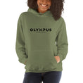 Load image into Gallery viewer, Olympus Women's Printed Hoodie Black Text Logo
