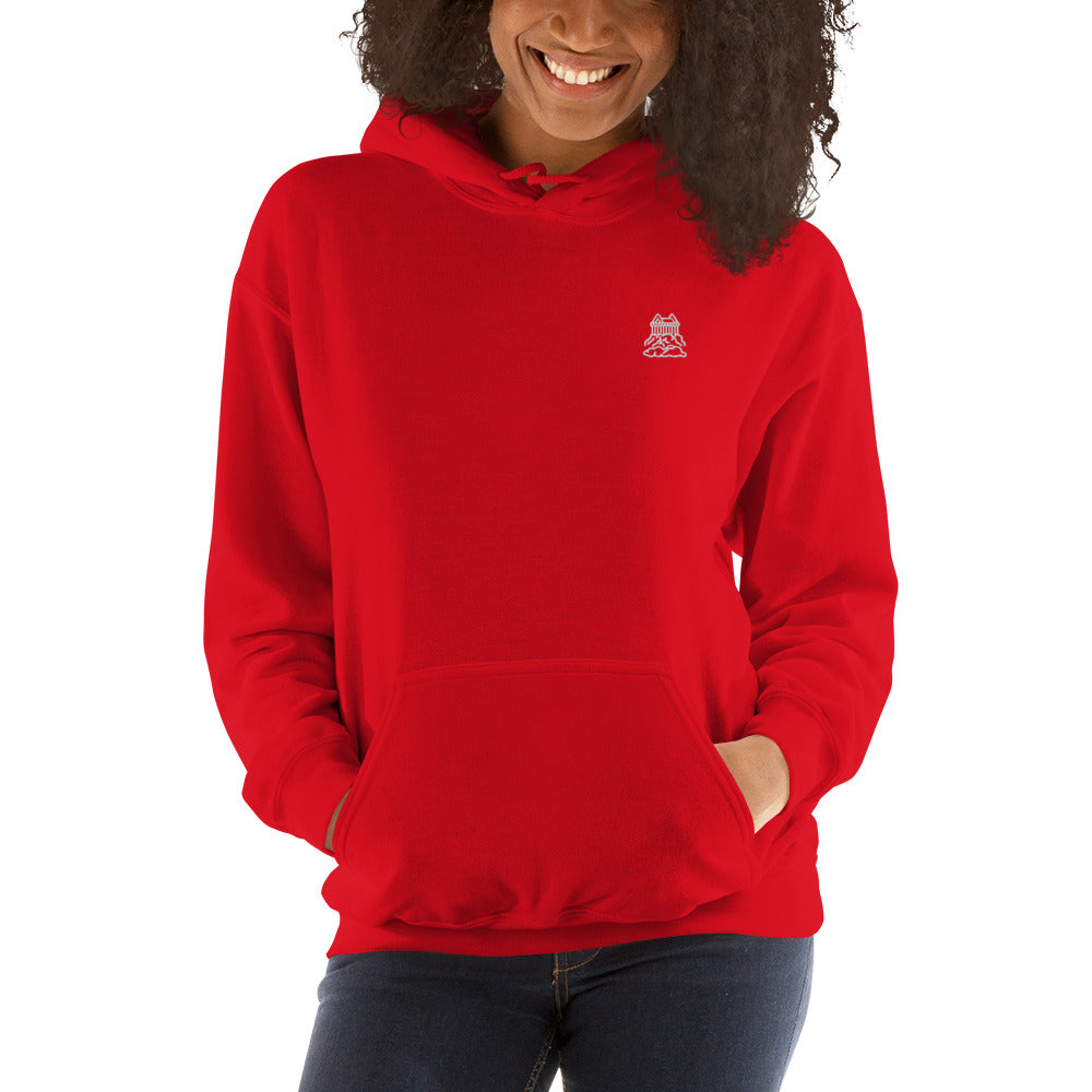 Olympus Women's Embroidered Hoodie White Logo