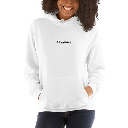 Olympus Women's Embroidered Hoodie Black Text Logo