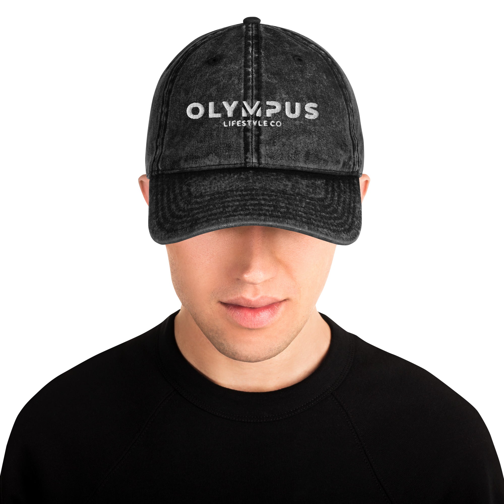 Olympus Vintage Style Cap White Logo